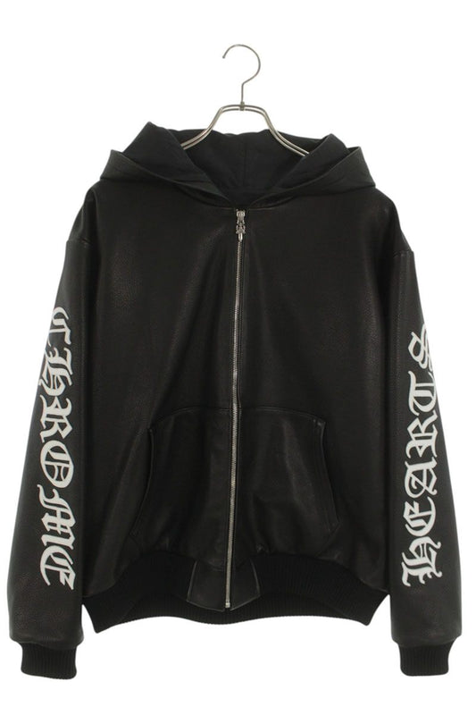 Chrome Hearts Dagger Zip Logo Patch Leather Blouson Size M
