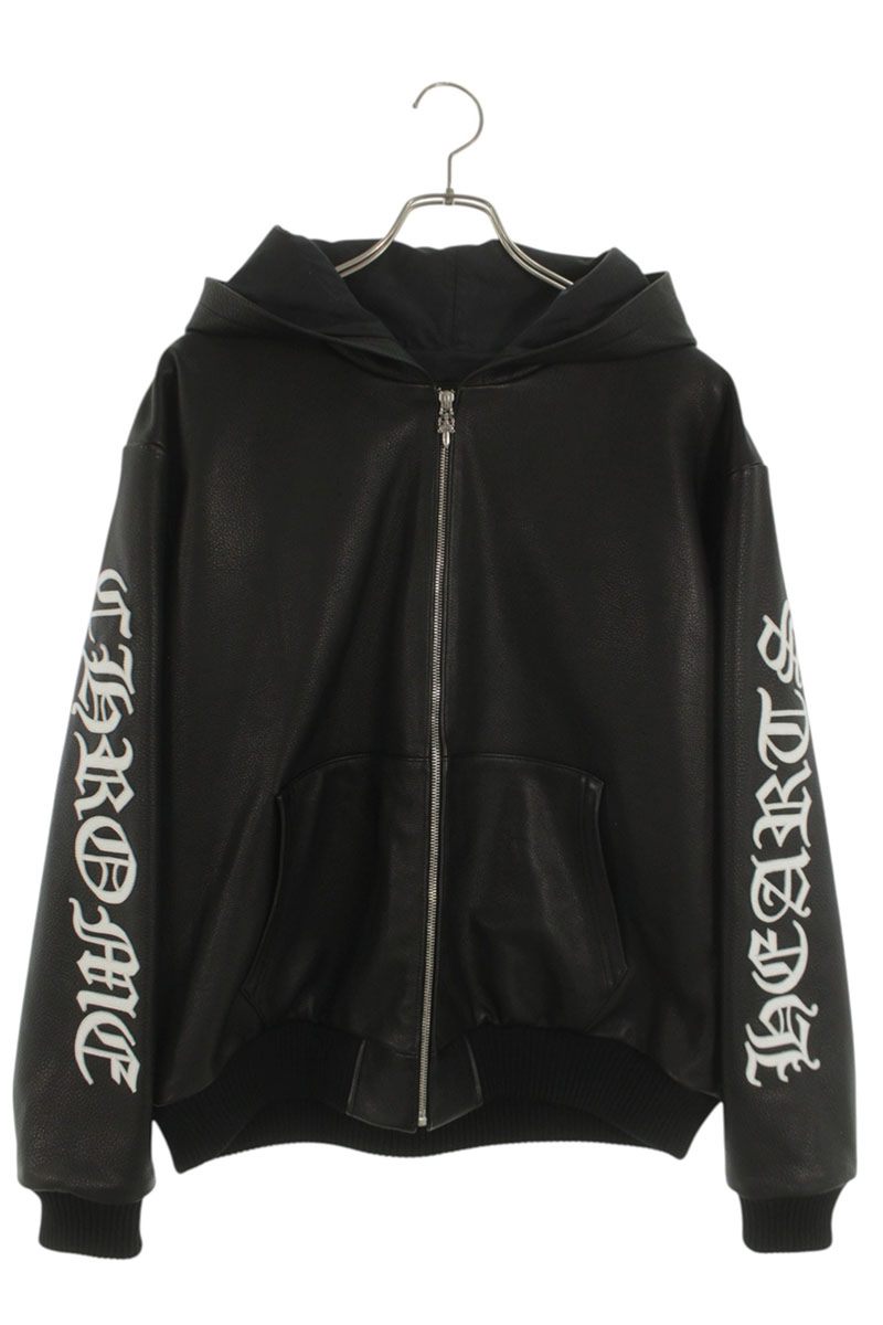 Chrome Hearts Dagger Zip Logo Patch Leather Blouson Size M