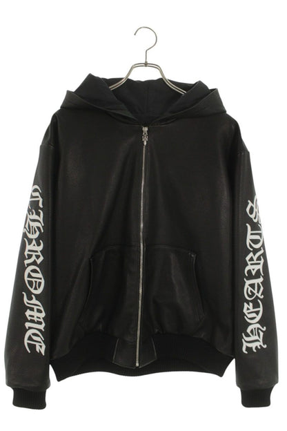 Chrome Hearts Dagger Zip Logo Patch Leather Blouson Size M