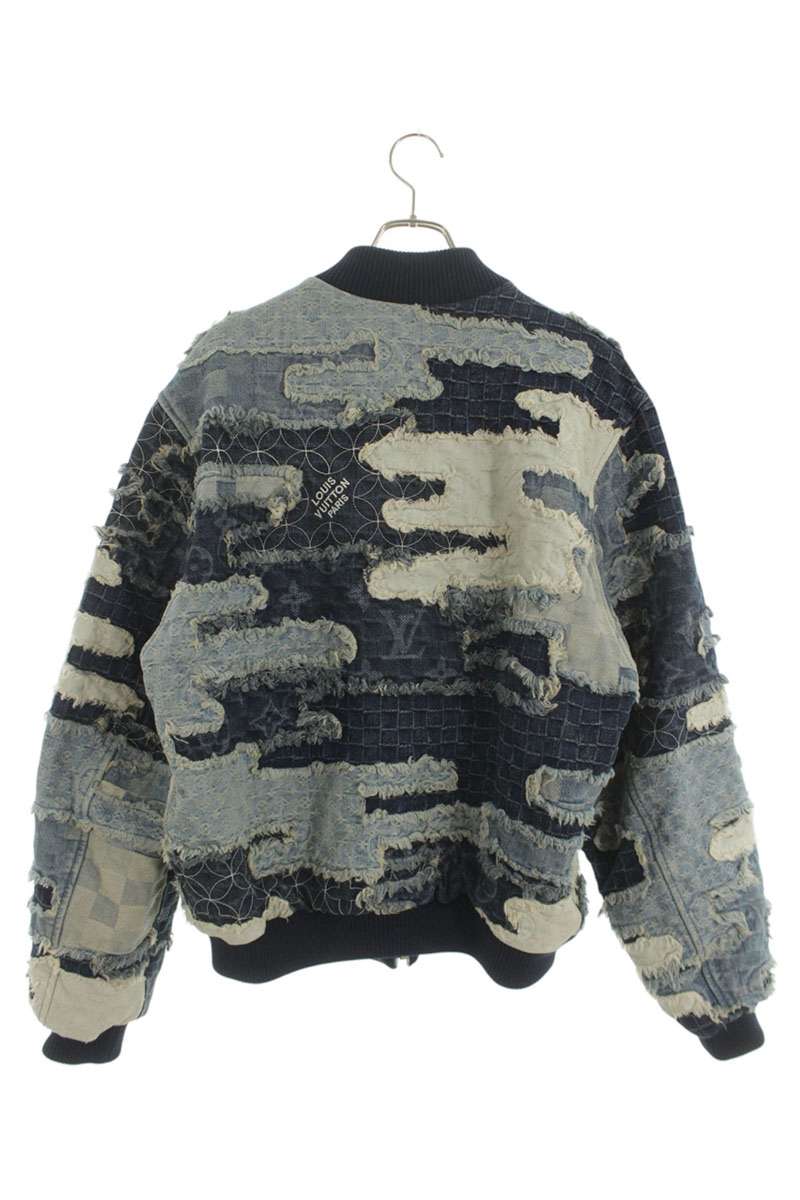 LOUISVUITTON Patchwork Denim Bomber Jacket Size L