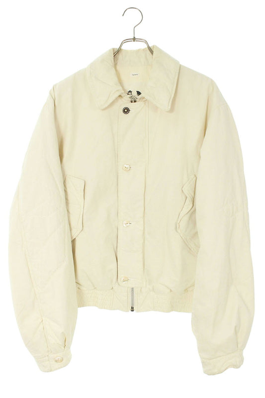 Fujimoto 23AW Cotton Silk Bomber Jacket White Size L