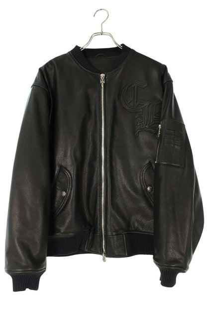 Chrome Hearts ON TARGET CH Leather Bomber Jacket Size L