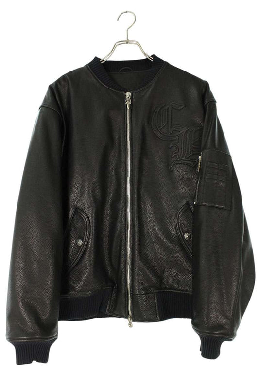 Chrome Hearts ON TARGET CH Leather Bomber Jacket Size L
