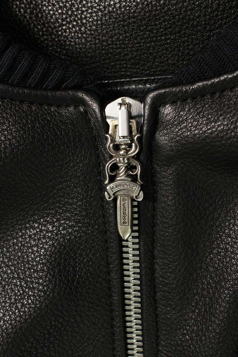 Chrome Hearts ON TARGET CH Leather Bomber Jacket Size L