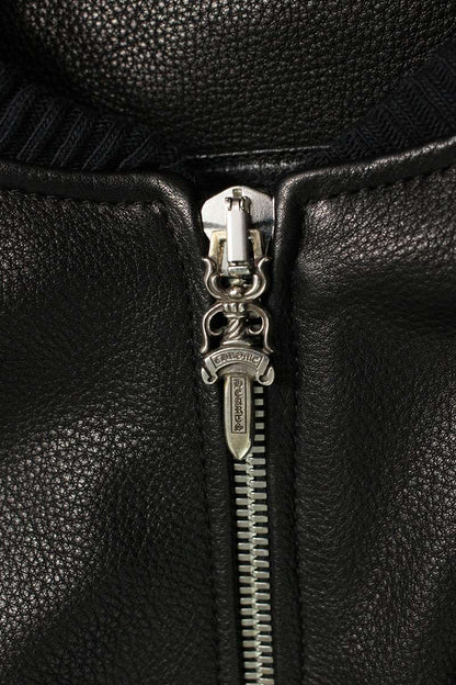 Chrome Hearts ON TARGET CH Leather Bomber Jacket Size L