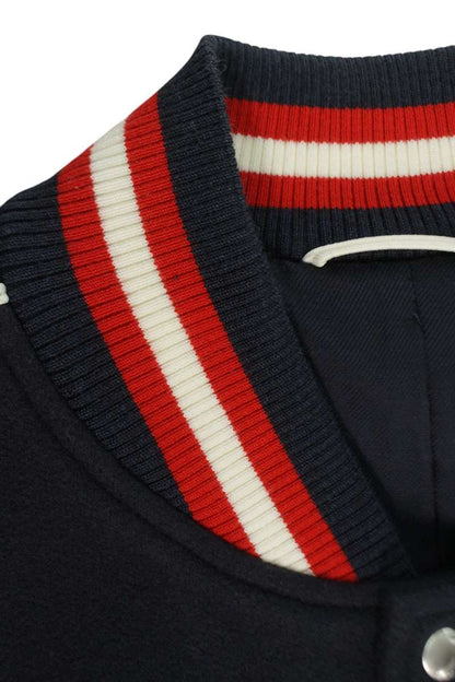 DIOR OTANI WORKSHOP Back Logo Varsity Jacket Blue Size M