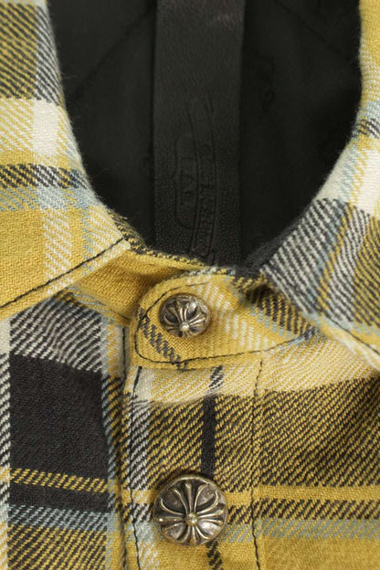 Chrome Hearts WORKN JNKYD PLD Sleeve Logo Check Shirt Size S