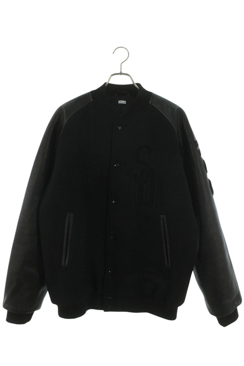 SEQUEL 23AW Fragment Leather Sleeve Varsity Jacket Size XL