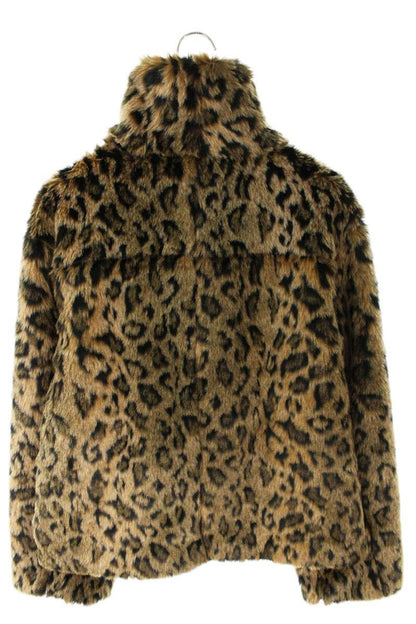 NO MASS PROD. Leopard Fur Blouson Multi Size M