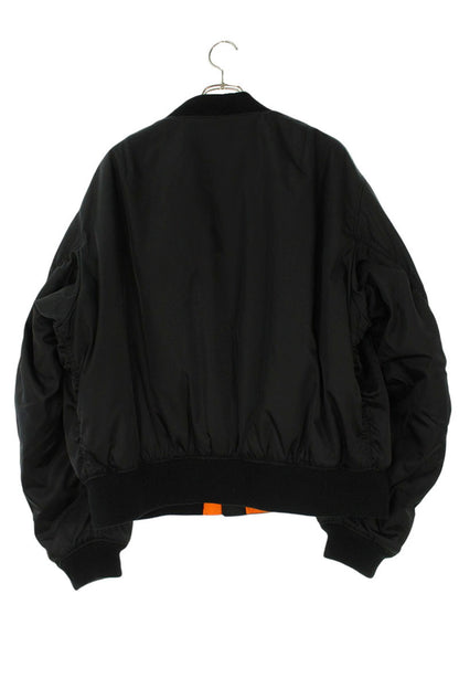 PRADA Re-Nylon Triangle Plate Bomber Jacket Black Size XL