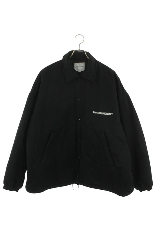 COOTIE Error Fit Padded Coach Jacket Black Nylon Size L