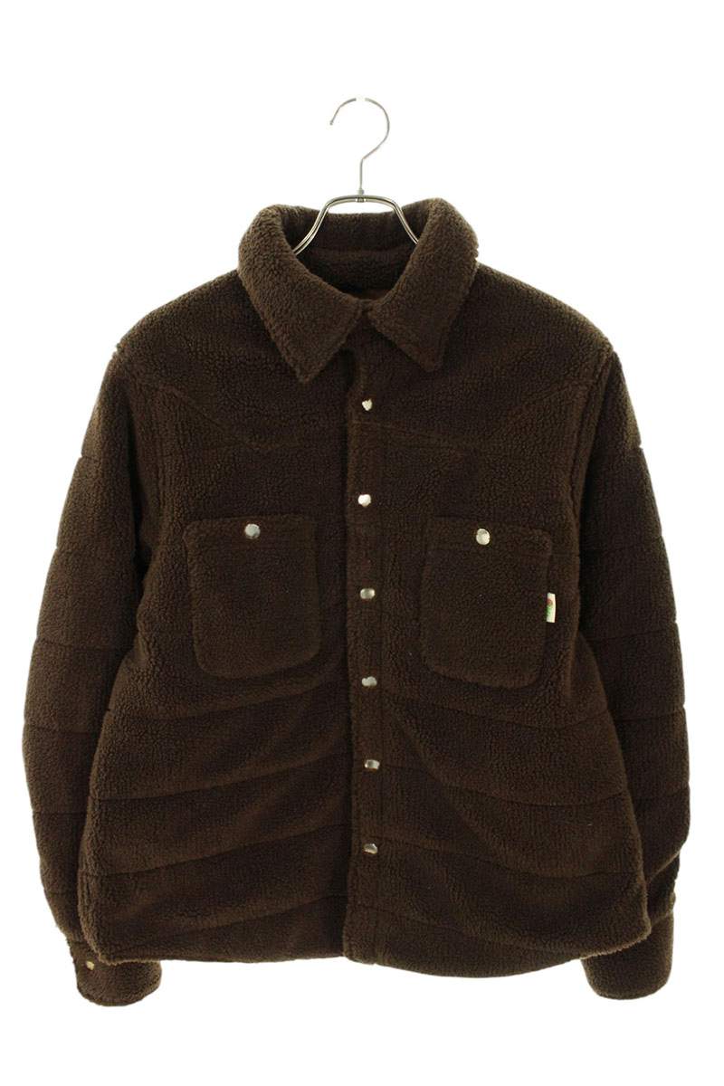 FLOWERS OF LIFE Boa Trucker Jacket Brown Size M