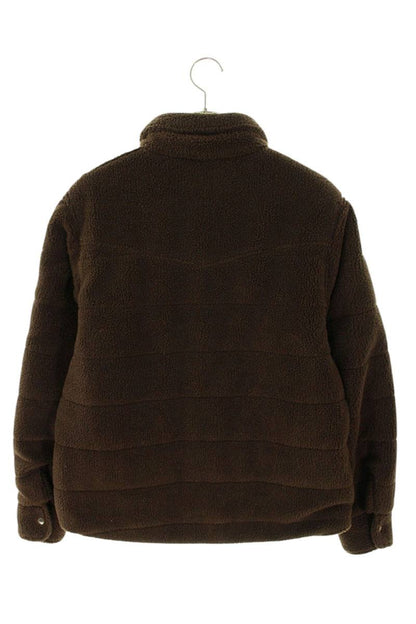 FLOWERS OF LIFE Boa Trucker Jacket Brown Size M