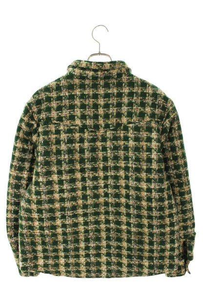 Bloomyard Wool Check Puffy Shirt Jacket Green Size M