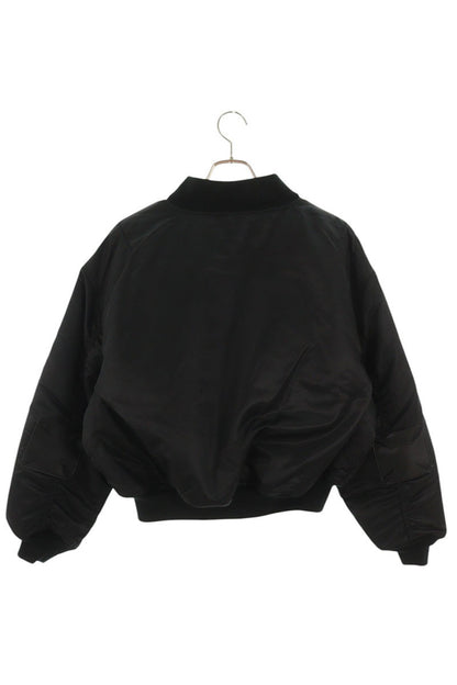 VETEMENTS 26SS LEATHER CROSSES BOMBER JACKET Black Size XS