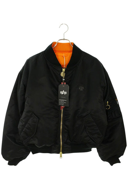 VETEMENTS 26SS LEATHER CROSSES BOMBER JACKET Black Size S