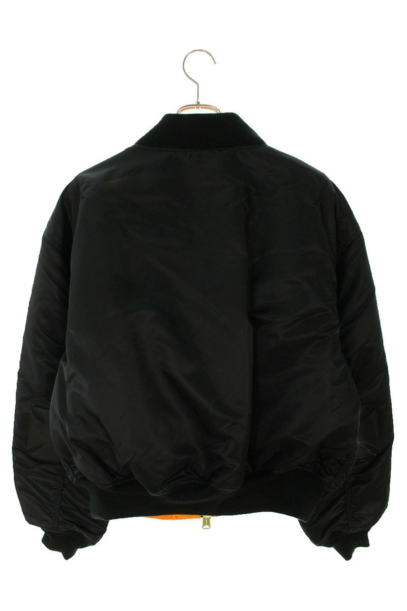 VETEMENTS 26SS LEATHER CROSSES BOMBER JACKET Black Size S