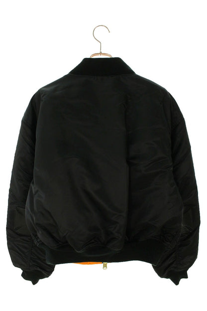 VETEMENTS 26SS LEATHER CROSSES BOMBER JACKET Black Size S