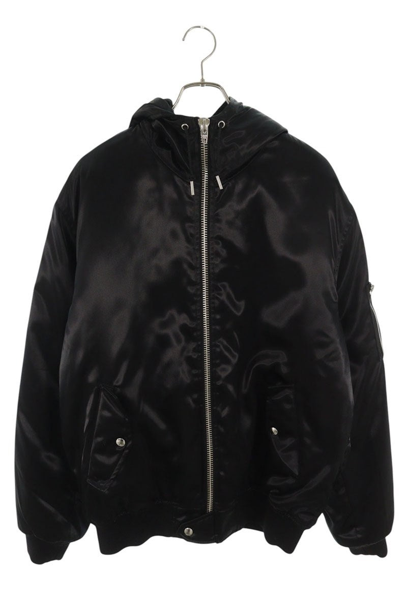 CELINE Back Logo Hooded Nylon Jacket Black Size M