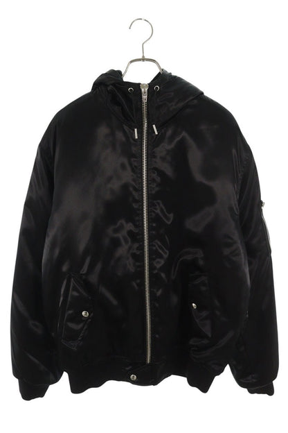 CELINE Back Logo Hooded Nylon Jacket Black Size M