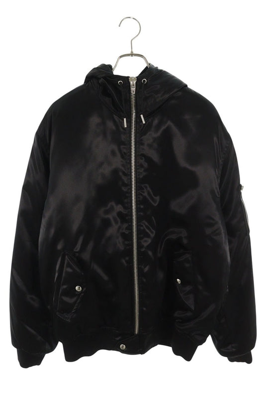 CELINE Back Logo Hooded Nylon Jacket Black Size M