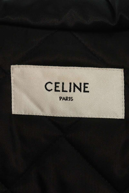 CELINE Back Logo Hooded Nylon Jacket Black Size M