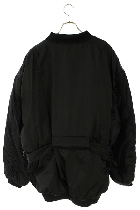 PRADA Triangle Plate Belted Nylon Jacket Black Size M