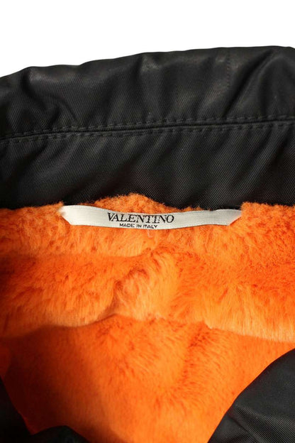Valentino Fur Logo Blouson Black Size XL