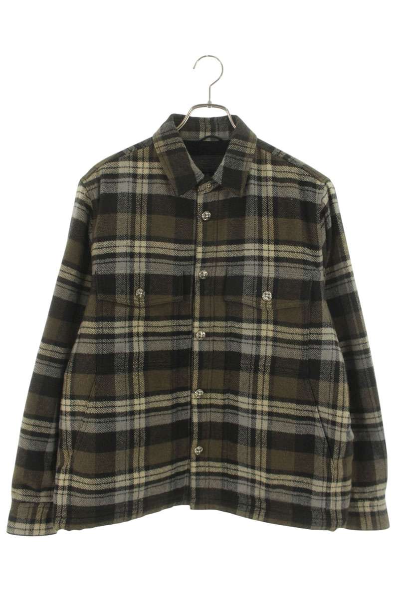 Chrome Hearts Check Boa Lined Cross Button Jacket Size M