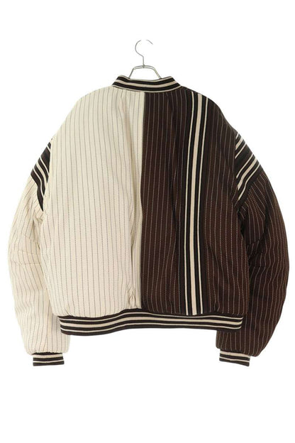 PDF Rayan Pinstripe Bomber Jacket Brown Size XL