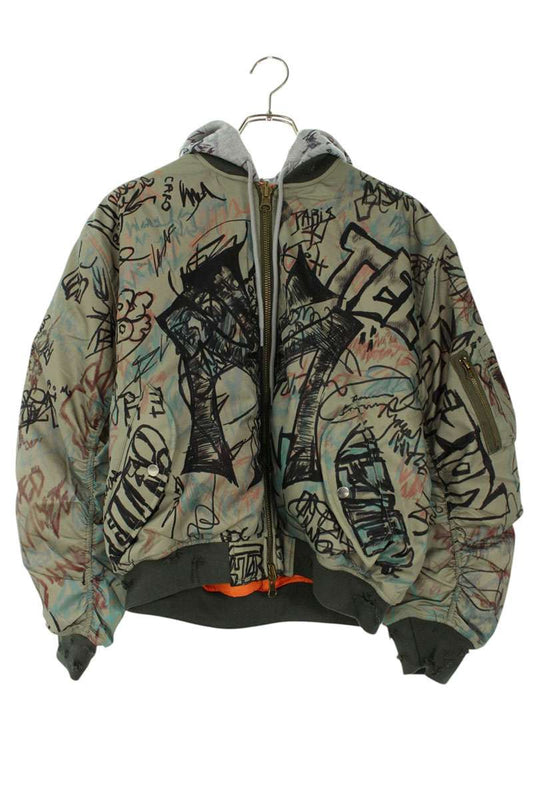 MOWALOLA GRAFFITI BOMBER Nylon Jacket Multi Size S