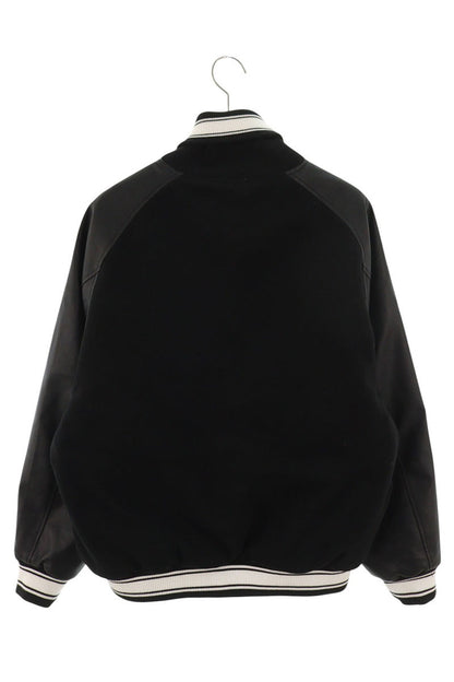 New Era Leather Arm Varsity Jacket Black Size L