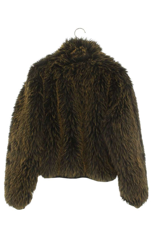 JADED LONDON Mendoza Faux Fur Fireman Jacket Brown Size S