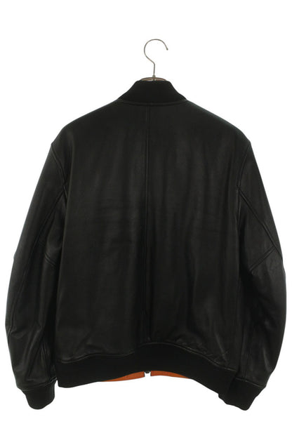 COACH Lamb Leather Bomber Jacket Black Size M