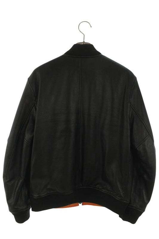 COACH Lamb Leather Bomber Jacket Black Size M
