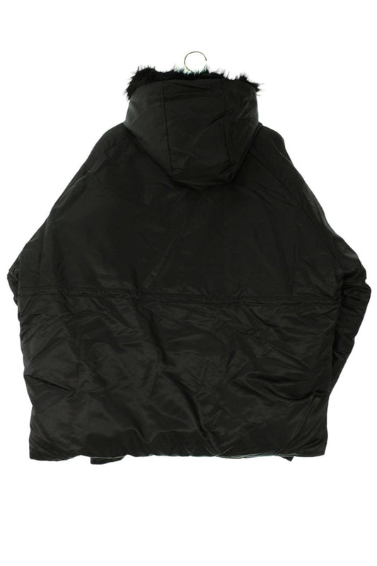 YEEZY Faux Fur Puffer Hooded Blouson Black Size M