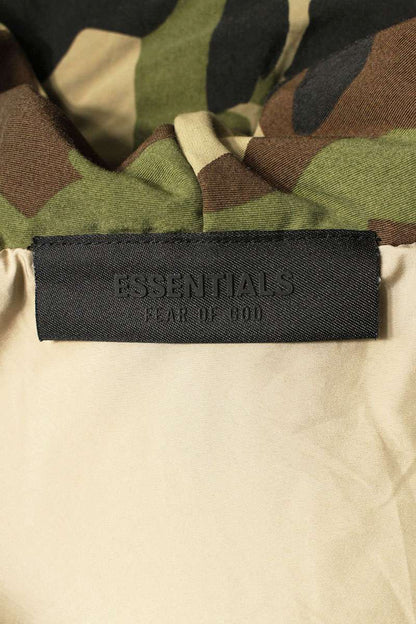 FOG ESSENTIALS Woodland Camo Military Hooded Jacket Oversized Blouson Size XL