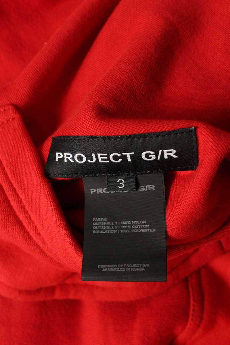 PROJECT G/R Hooded Blouson Black x Red Size 3
