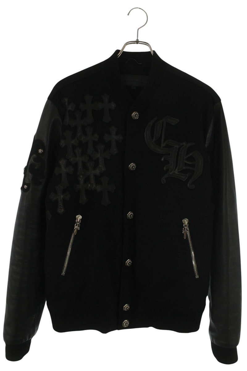 Chrome Hearts LETTERMAN Multi Patch Leather Sleeve Size M