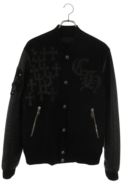 Chrome Hearts LETTERMAN Multi Patch Leather Sleeve Size M