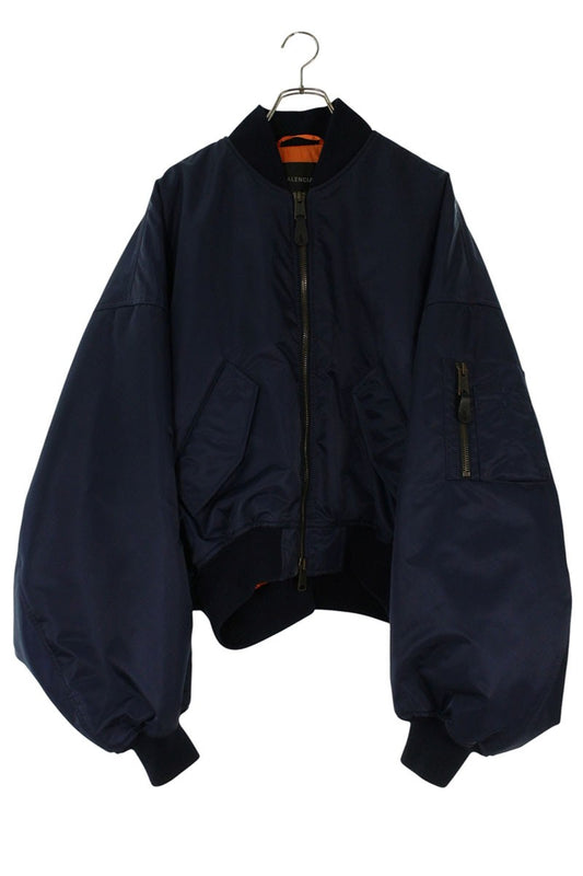 BALENCIAGA Padded Bomber Jacket Navy Size XL