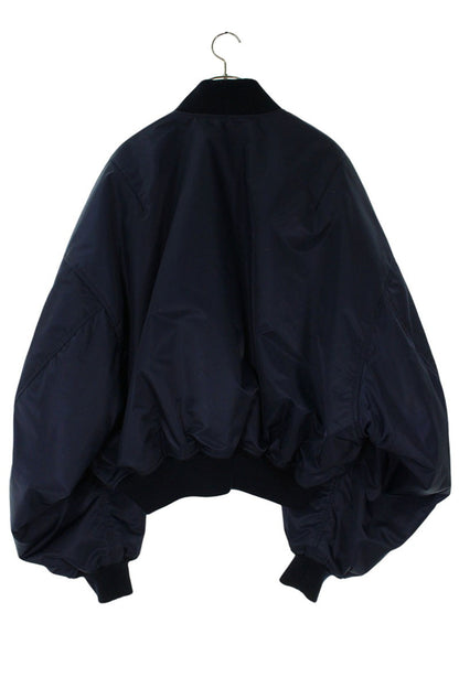BALENCIAGA Padded Bomber Jacket Navy Size XL
