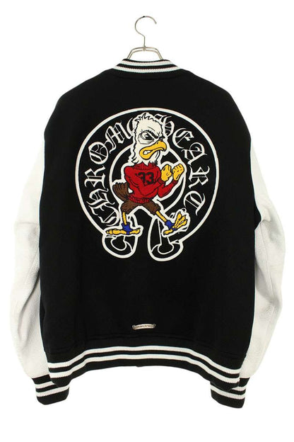 Chrome Hearts VARSITY 33 Cross Patch Leather Sleeve Size L