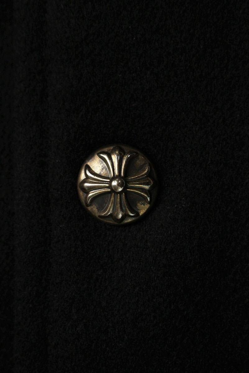Chrome Hearts VARSITY 33 Cross Patch Leather Sleeve Size L
