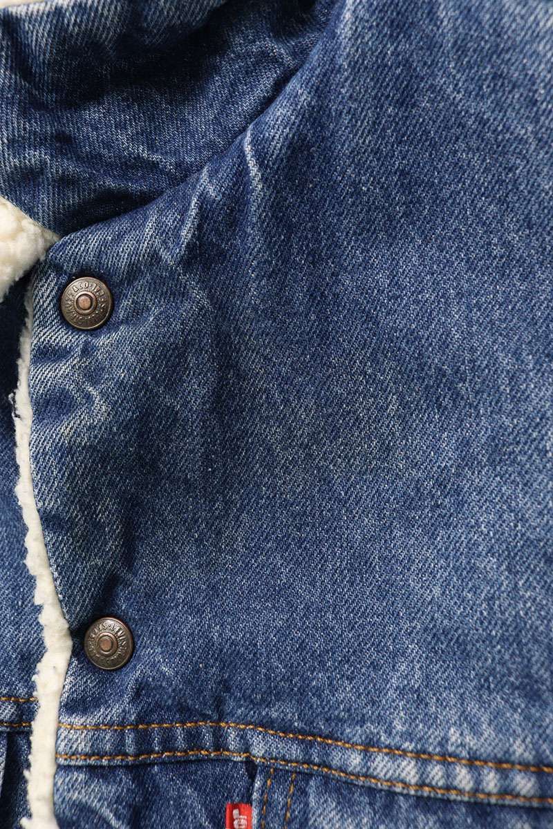 LEVI'S Denim Sherpa Lined Blouson Blue Size 38R