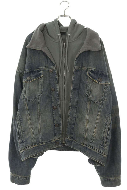 BALENCIAGA Layered Lining Denim Blouson Indigo Size S