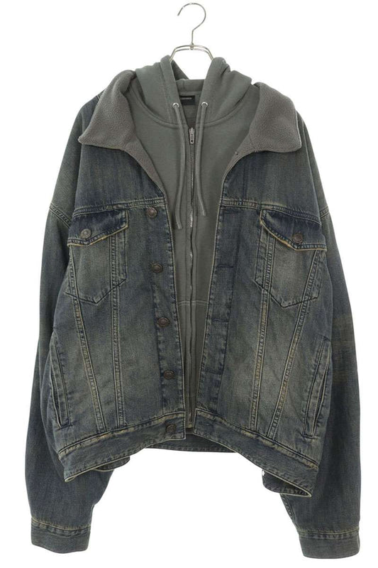 BALENCIAGA Layered Lining Denim Blouson Indigo Size S