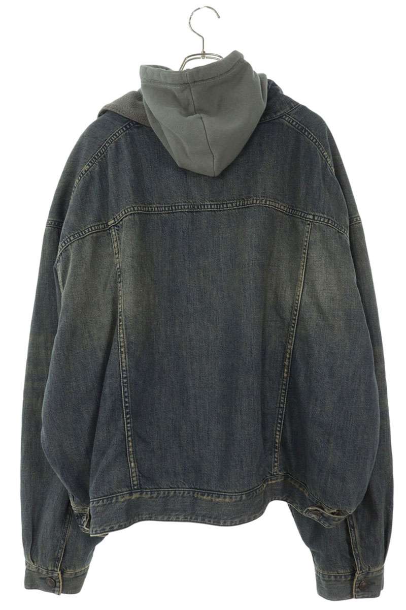 BALENCIAGA Layered Lining Denim Blouson Indigo Size S