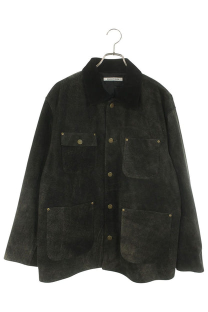 SEVEN BY SEVEN Goat Leather Michigan Work Coat Gray Size S