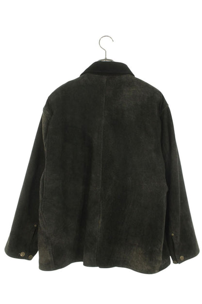 SEVEN BY SEVEN Goat Leather Michigan Work Coat Gray Size S